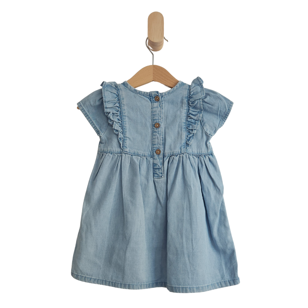 Denim Dress by George - Size 6 months